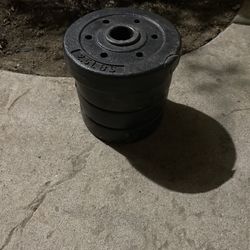 4 2.5 Pound 1 Inch Barbell Weights