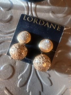 Clip on large size gold color clip earrings
