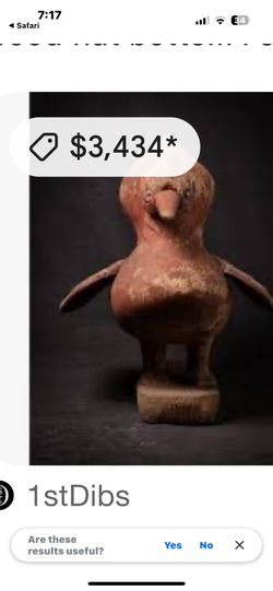 Antique Wood Decoy Bird 