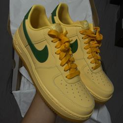 Nike Air Force 1 Patent Leather Topaz Gold