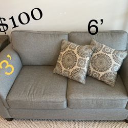 Blue Sofa Couch Loveseat