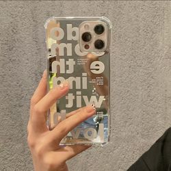 iPhone 13 Pro Max mirror silver Korean case