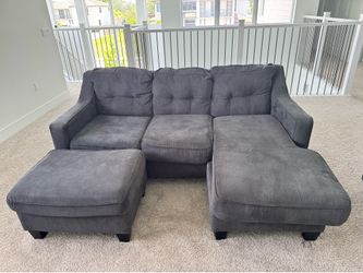 Grey sofa and love seat
