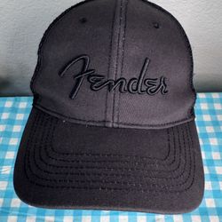 Fender Musical Instruments Logo Trucker Hat - Black/Mesh (Adjustable)