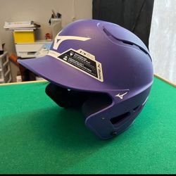 Baseball Batting Helmet Youth Mizuno Drylite Purple Size S/M EVA Foam Lined