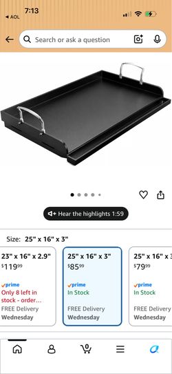 Cast Iron Portable Griddle for Grill