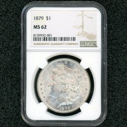 Morgan Silver Dollar MS 62 Rare Variety Philadelphia MINT 1879 $1