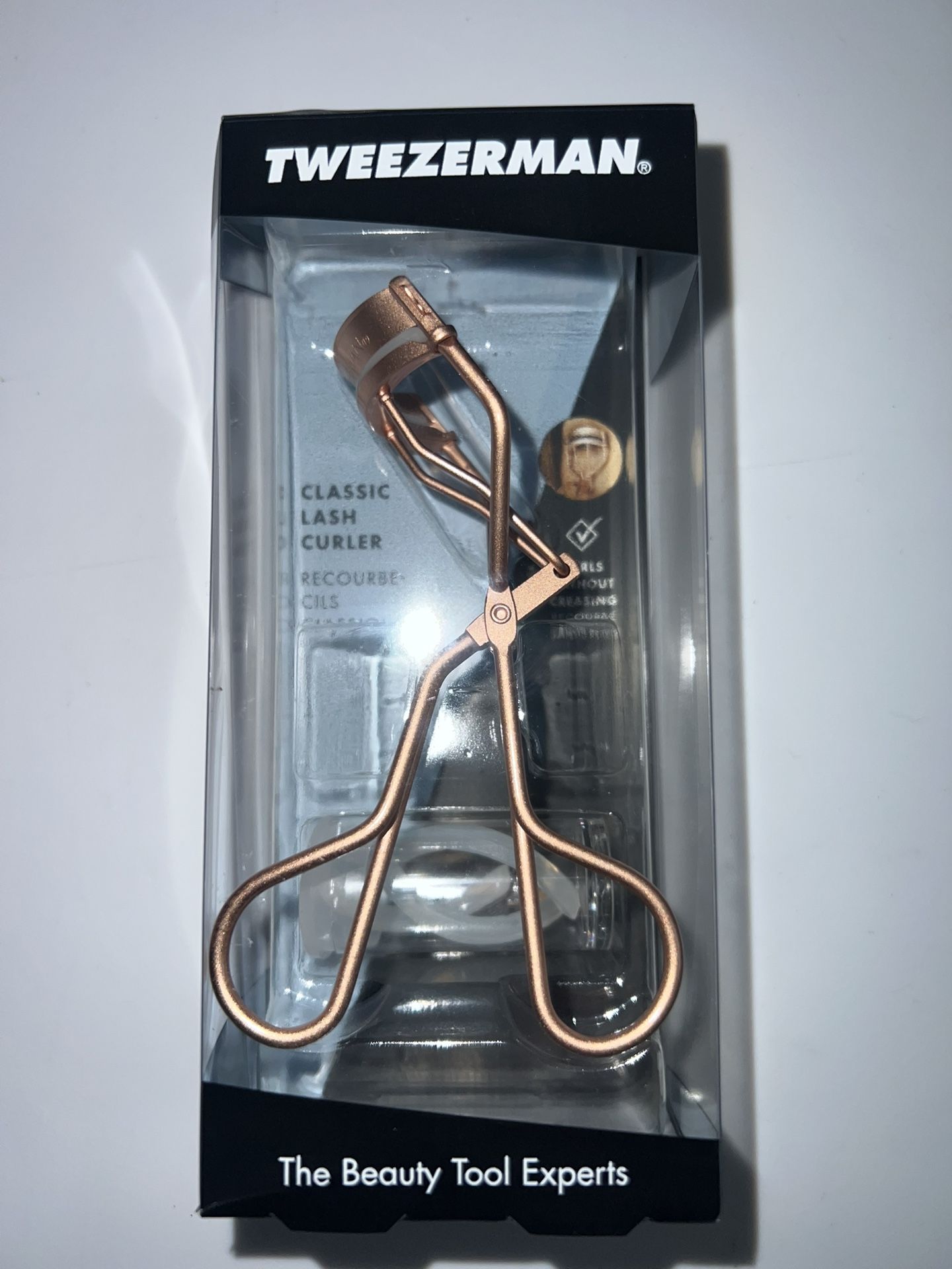 Tweezerman Eyelash Curler Rose Gold Precision Curl Makeup Beauty Tool