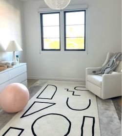 Crate & Barrel "Linear Shapes" Rug - 5' x 8'