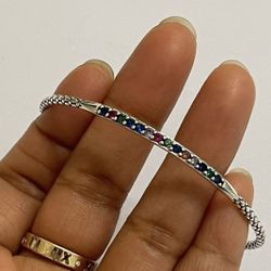 Solid Sterling Silver Bangle Bracelet Cuff