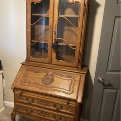 Antique Tiger Oak Secretary