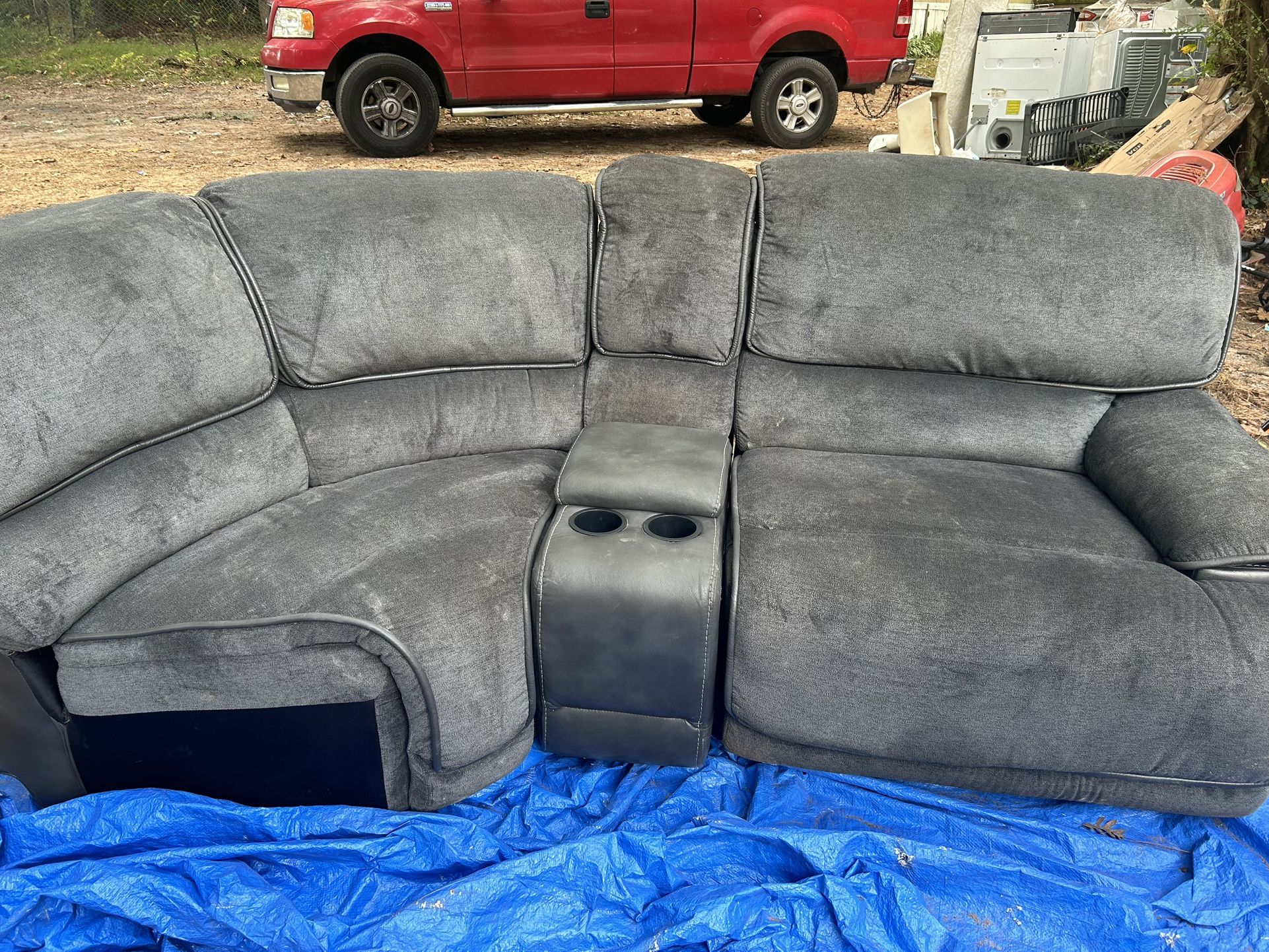 Gray sectional Piece
