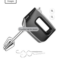  5-Speed Electric Hand Mixer, Beaters, Whisk, Black