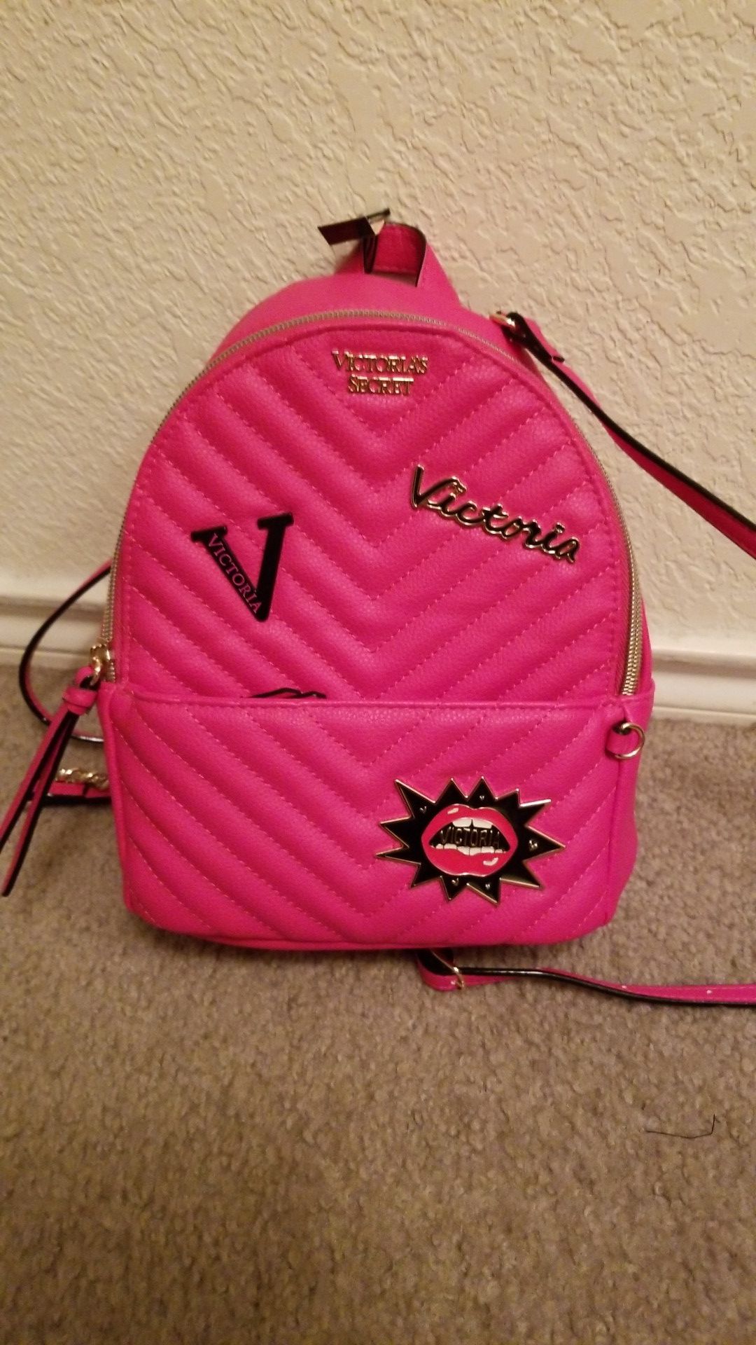 NWT Victoria's Secret hot pink mini backpack purse $20 firm mpu