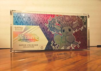 Brand New Premium Acrylic Protector Case with Magnetic Lid for Pokemon Prismatic Evolutions Super Premium Collection SPC Box