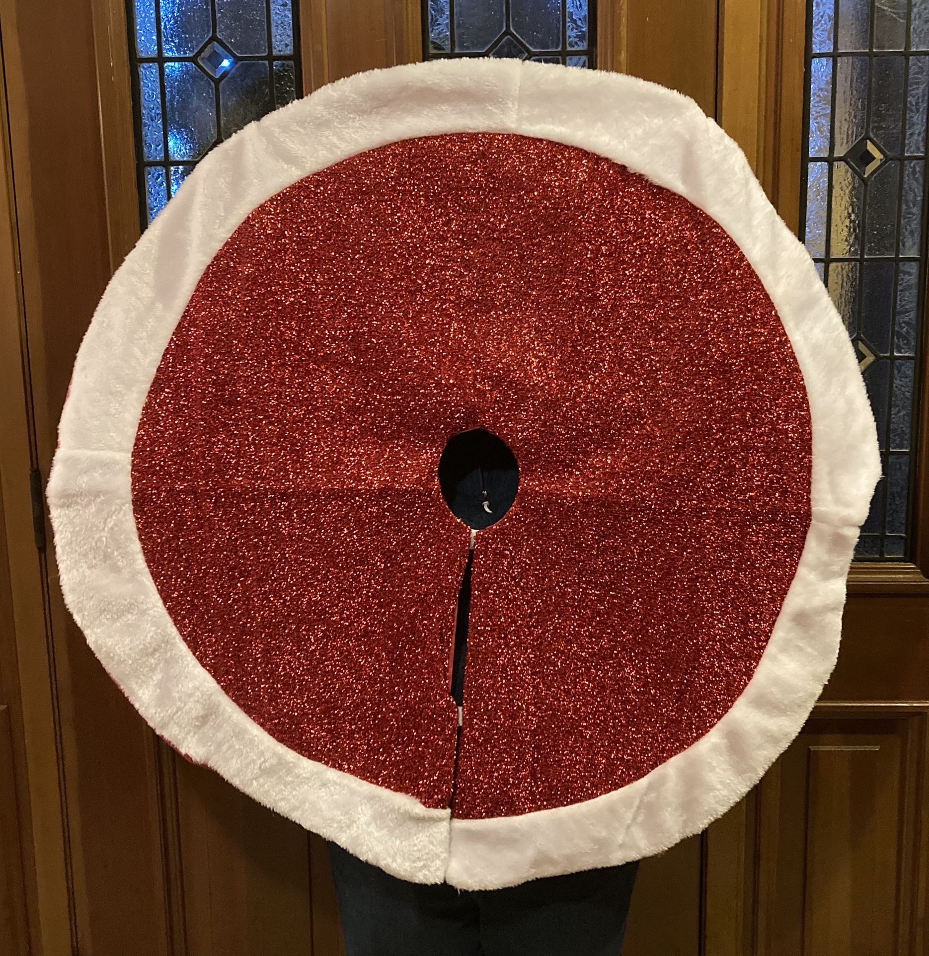 Christmas Tree Skirt Santa Suit Style 36”