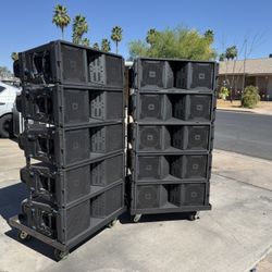 Jbl Vertec 4887ADP Powered Line Array Speakers 10pcs 
