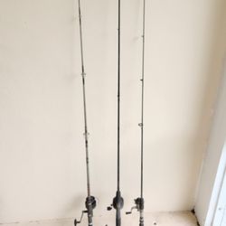 3 Fishing Rods And Reels
