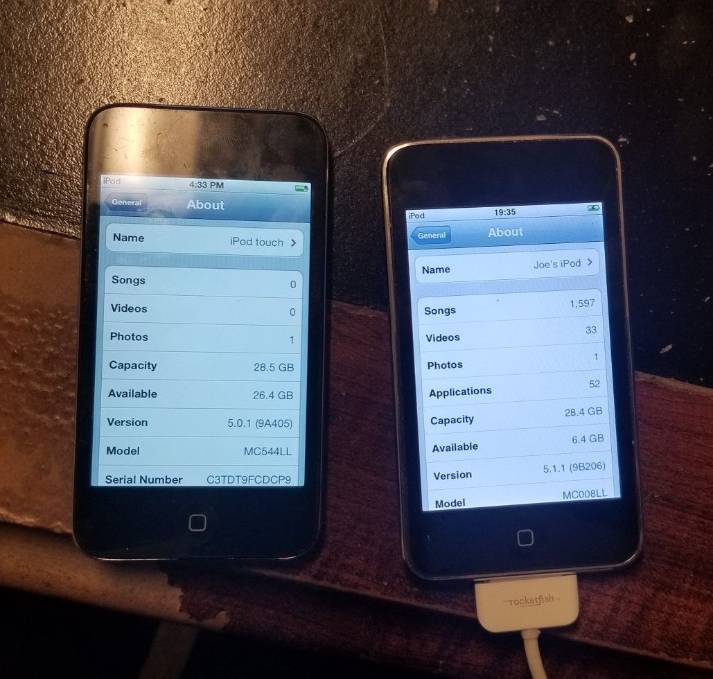 Ipod 3rd Gen 32GB & ipod 4th Gen 32gb