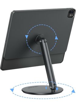 LULULOOK Magnetic Stand for iPad Pro 13 inch M4 (2024)/ M5(2025), 360° Rotating Swivel Base