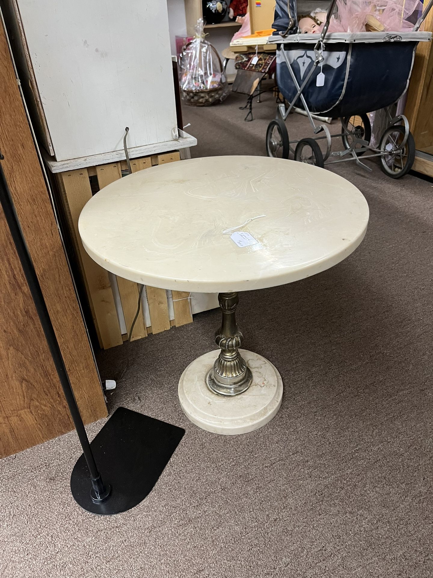 Small Vintage Marble Top Stand