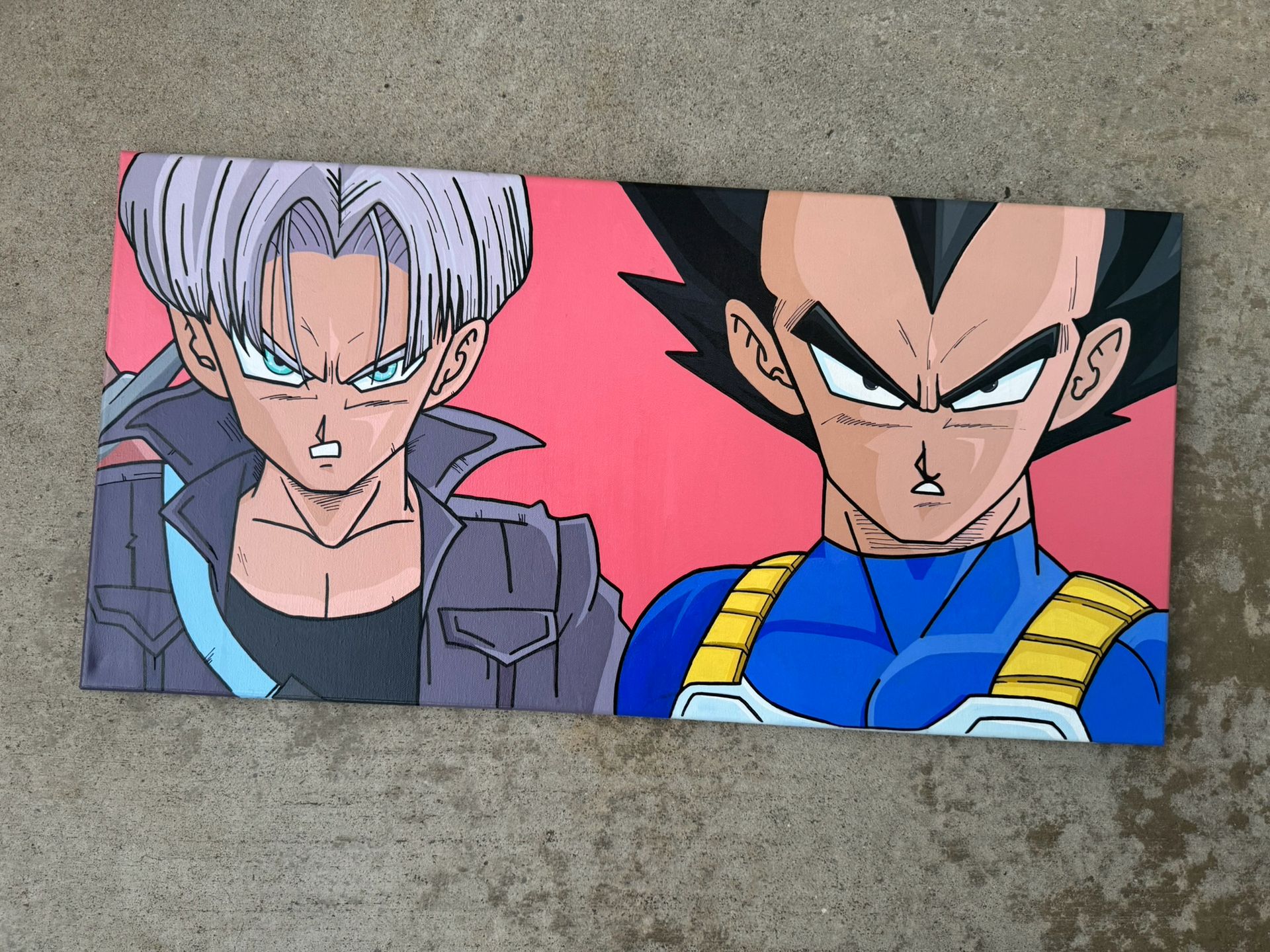 Dragon Ball Z Vegeta And Future Trunks Canvas Big Painting