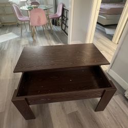 Brown Coffee Table with Storage