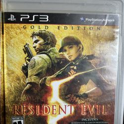 Resident Evil Five Gold Edition.   Ps3