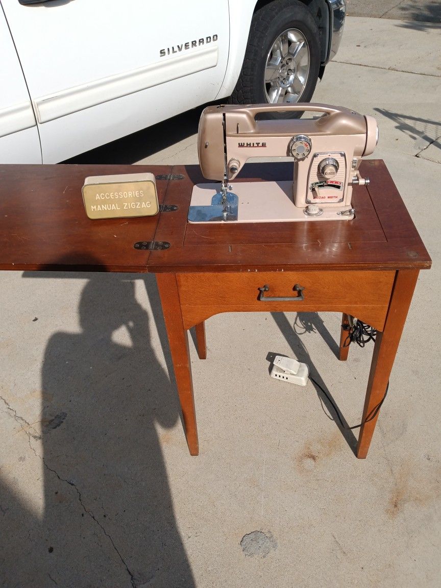 White Sewing Machine 