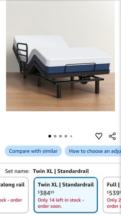 Adjustable Bed Base Twin XL with Standard Rail