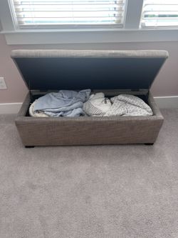 Storage Bench Ottoman - tan