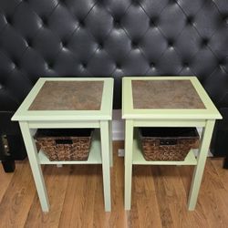 2 CUSTOM END TABLES