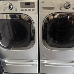 LG Washer And Dryer Gas With Pedestal