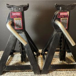 PAIR (2) CRAFTSMAN SEARS ROEBUCKS CO. 2 1/4 TON 4,500 LBS JACK STAND NO. 50176