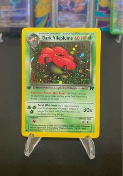 Dark Vileplume - 1st Edition Holo *Extra Cosmo Holo* - 13/82 - NM