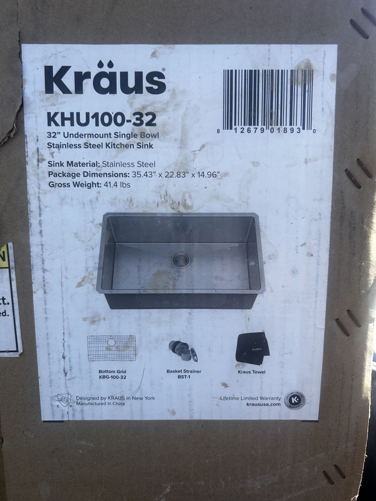 Kraus 32" Stainless Steel Sink