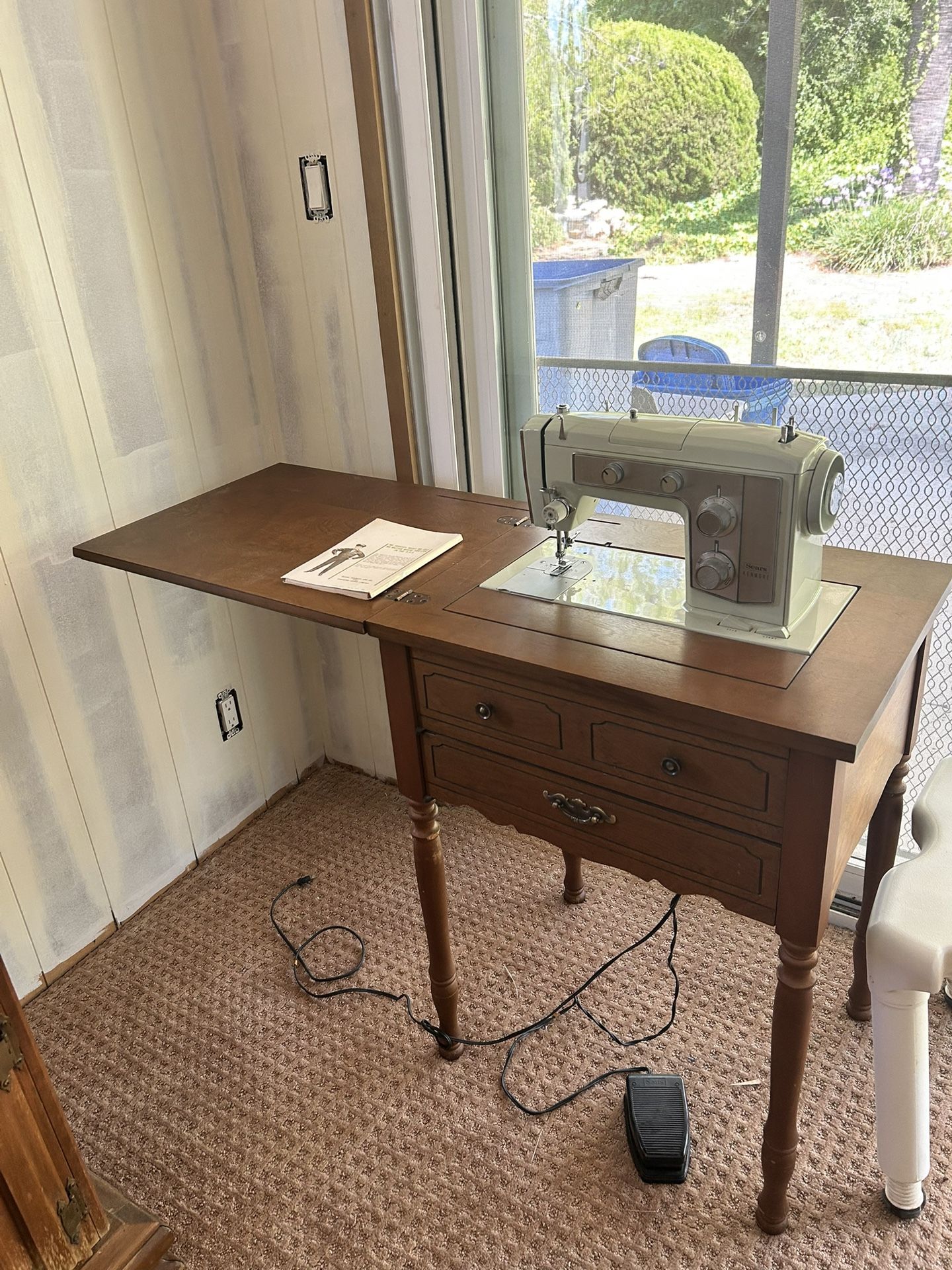 Vintage Sewing Machine Table