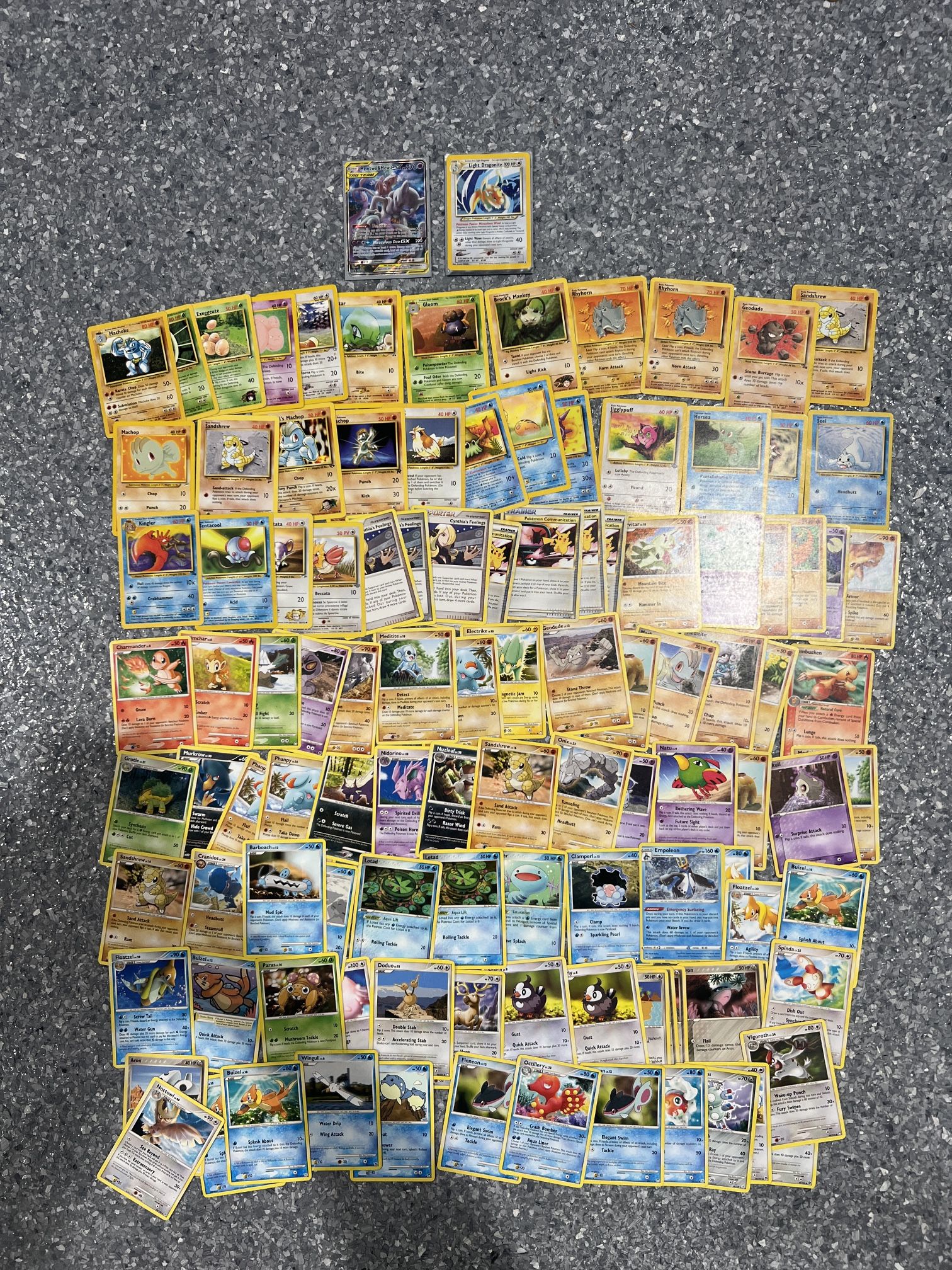 Damaged Mewtwo & Mew + Vintage Pokemon Cards