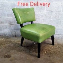 Vintage Crate and Barrel Leather Slipper Chair