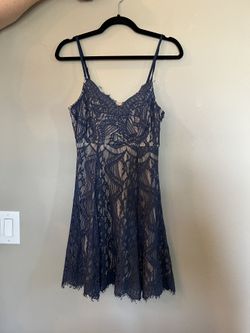 Aqua Navy/Nude Dress XS