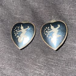 Siam Sterling Silver Clip On Earrings