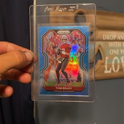 Tom Brady Light Blue Prizm Football