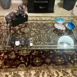 Antique Bernhardt Glass Coffee Table/End Table