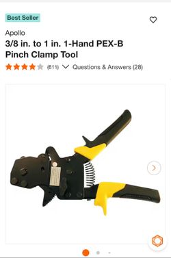 Apollo 3/8 in. to 1 in. 1-Hand PEX-B Pinch Clamp Tool