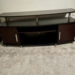 Dark Wood Media Console TV Stand