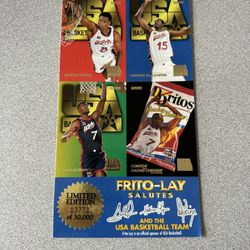 1996-97 Skybox USA Olympics Doritos Promo Card -  Pippen, Robinson, Olajuwon