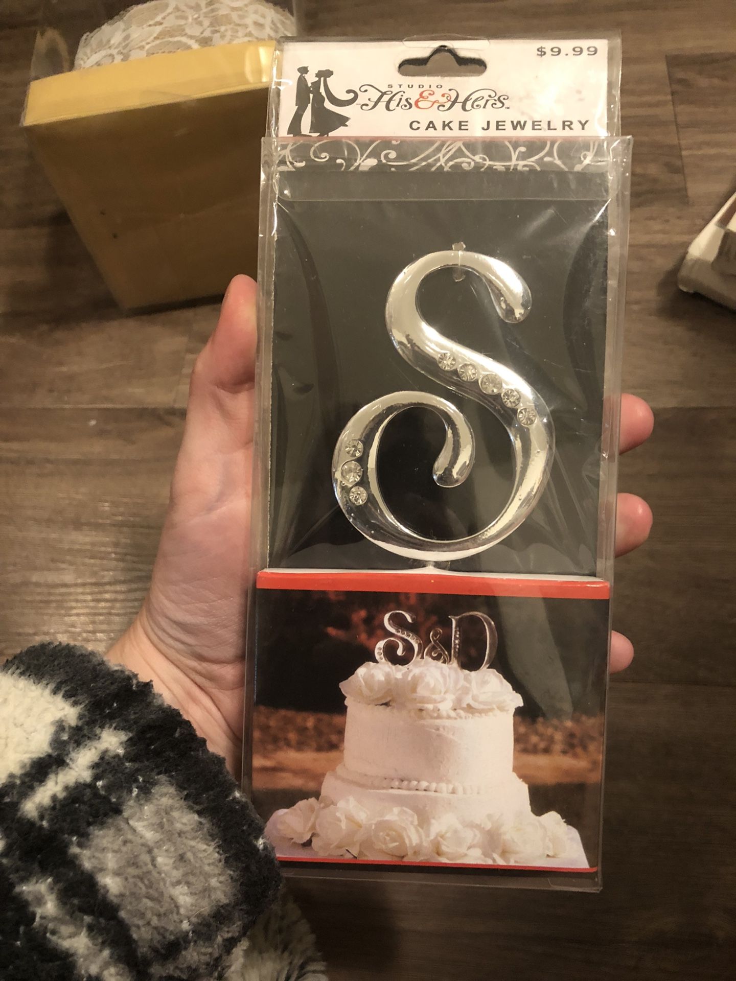 Letter S Wedding Cake Topper Initial