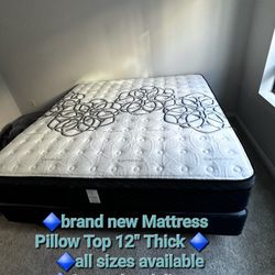 🔷️New Mattress 🔷️Pillow Top 12" Thick 🔷️Same Day Delivery 🔷️Twin $145🔷️full$180🔷️queen $199🔷️King $320