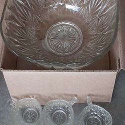 Punch Bowl With Cups