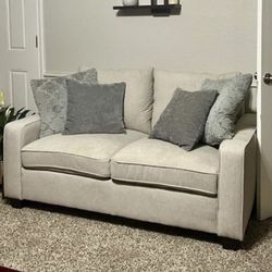 65” Beige Loveseat 